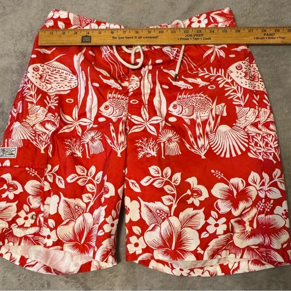 Polo Ralph Lauren mens Hoffman Palm Island Swim Trunks Size L -Limited Edition
